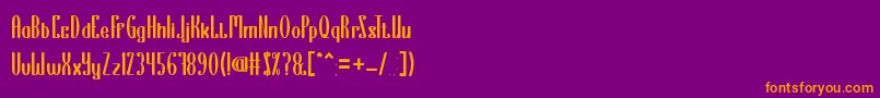 EverythingIsATest Font – Orange Fonts on Purple Background