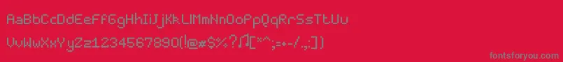 Czcionka Pixelmaster – szare czcionki na czerwonym tle