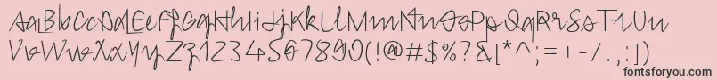 Hongkim Font – Black Fonts on Pink Background