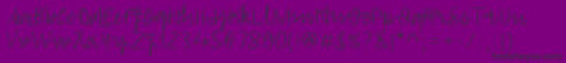 Hongkim Font – Black Fonts on Purple Background