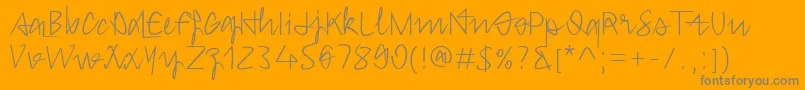 Hongkim Font – Gray Fonts on Orange Background