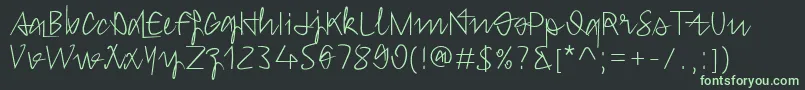 Hongkim-fontti – vihreät fontit mustalla taustalla