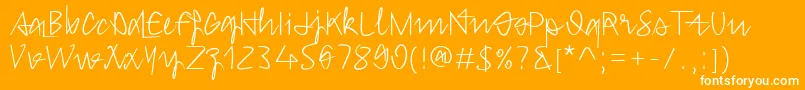 Hongkim Font – White Fonts on Orange Background