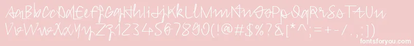 Hongkim Font – White Fonts on Pink Background