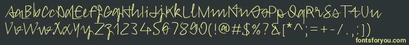 Hongkim Font – Yellow Fonts on Black Background