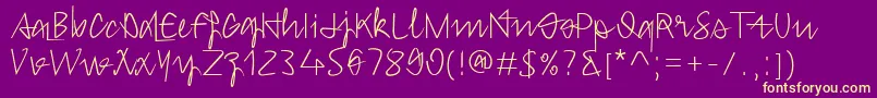 Hongkim Font – Yellow Fonts on Purple Background