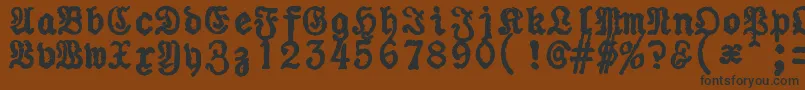 ZaiUraniapiccolatypewriter Font – Black Fonts on Brown Background