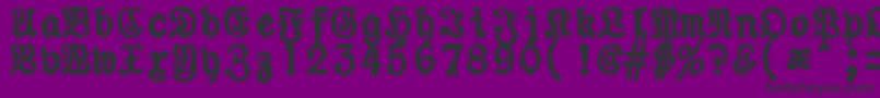 ZaiUraniapiccolatypewriter-Schriftart – Schwarze Schriften auf violettem Hintergrund