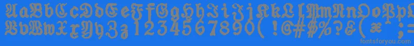 Шрифт ZaiUraniapiccolatypewriter – серые шрифты на синем фоне