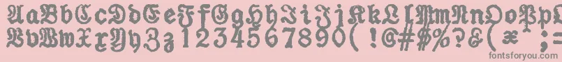 ZaiUraniapiccolatypewriter Font – Gray Fonts on Pink Background