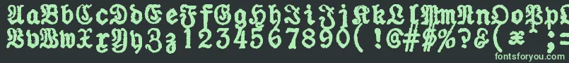 ZaiUraniapiccolatypewriter Font – Green Fonts on Black Background