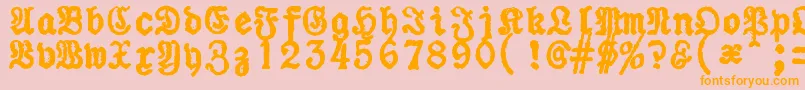 ZaiUraniapiccolatypewriter Font – Orange Fonts on Pink Background