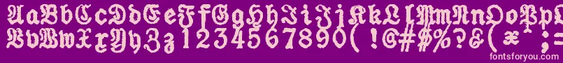 ZaiUraniapiccolatypewriter Font – Pink Fonts on Purple Background