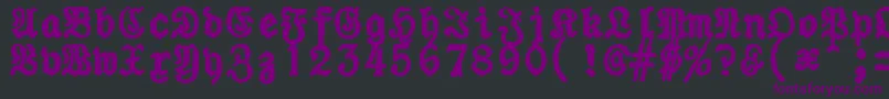 ZaiUraniapiccolatypewriter Font – Purple Fonts on Black Background