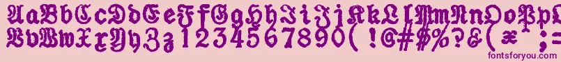 ZaiUraniapiccolatypewriter Font – Purple Fonts on Pink Background