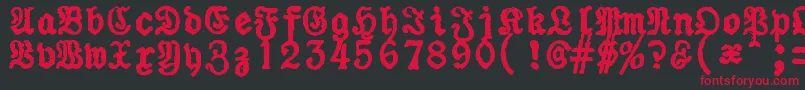 fuente ZaiUraniapiccolatypewriter – Fuentes Rojas Sobre Fondo Negro