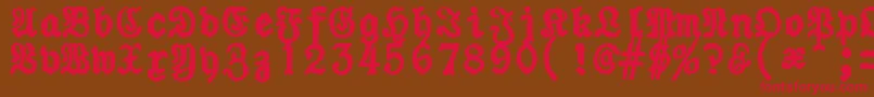 ZaiUraniapiccolatypewriter Font – Red Fonts on Brown Background