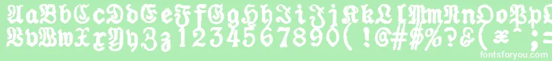 ZaiUraniapiccolatypewriter Font – White Fonts on Green Background