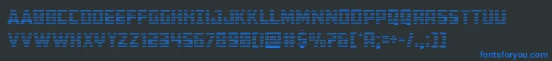 フォントBuchanangrad – 黒い背景に青い文字