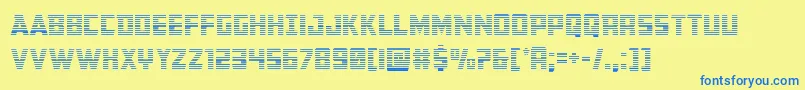 Buchanangrad Font – Blue Fonts on Yellow Background
