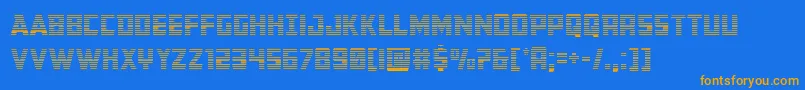 Buchanangrad Font – Orange Fonts on Blue Background