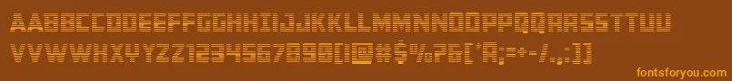 Buchanangrad Font – Orange Fonts on Brown Background
