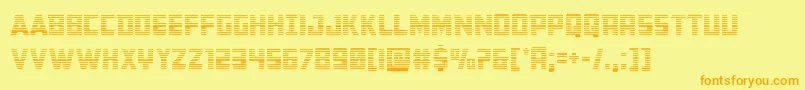 Buchanangrad Font – Orange Fonts on Yellow Background