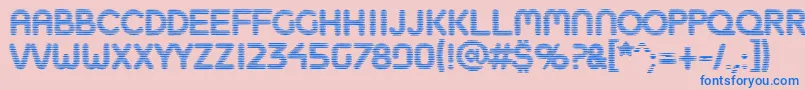 Boobtoob Font – Blue Fonts on Pink Background