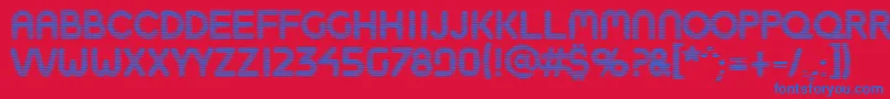 Boobtoob Font – Blue Fonts on Red Background