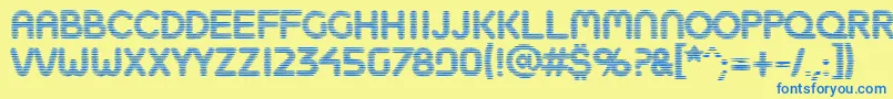 Boobtoob Font – Blue Fonts on Yellow Background