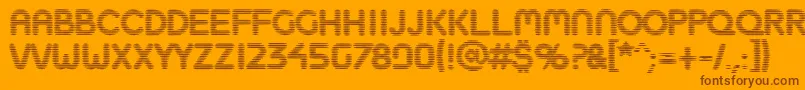 Boobtoob Font – Brown Fonts on Orange Background