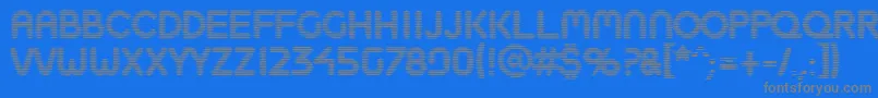 Boobtoob-fontti – harmaat kirjasimet sinisellä taustalla