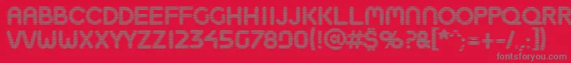 Boobtoob-Schriftart – Graue Schriften auf rotem Hintergrund