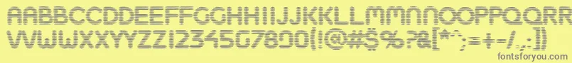 Boobtoob-fontti – harmaat kirjasimet keltaisella taustalla