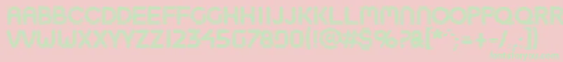 Fonte Boobtoob – fontes verdes em um fundo rosa