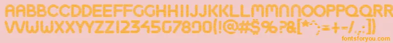Boobtoob Font – Orange Fonts on Pink Background