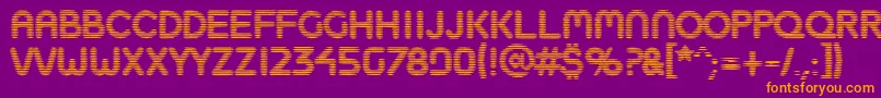 Boobtoob Font – Orange Fonts on Purple Background