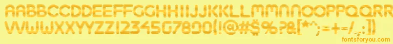 Boobtoob-fontti – oranssit fontit keltaisella taustalla