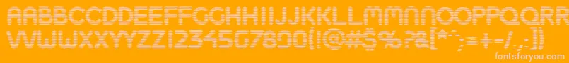 Boobtoob Font – Pink Fonts on Orange Background