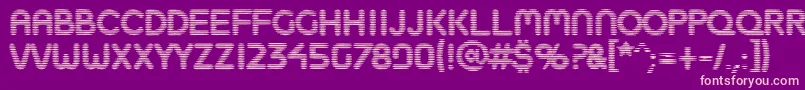 Boobtoob-fontti – vaaleanpunaiset fontit violetilla taustalla