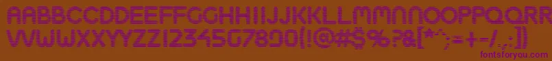 Шрифт Boobtoob – фиолетовые шрифты на коричневом фоне