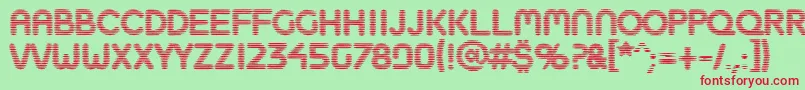 Шрифт Boobtoob – красные шрифты на зелёном фоне
