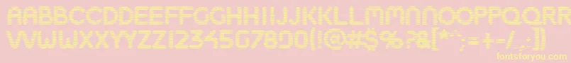 Шрифт Boobtoob – жёлтые шрифты на розовом фоне