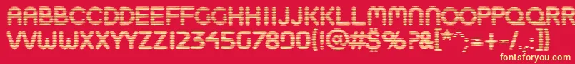 Boobtoob Font – Yellow Fonts on Red Background