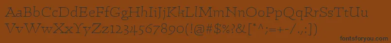 Шрифт LinotypeConradLight – чёрные шрифты на коричневом фоне