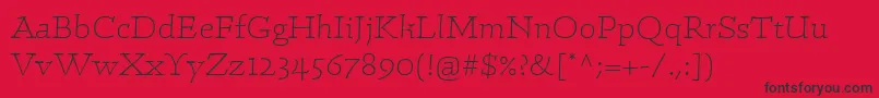 LinotypeConradLight Font – Black Fonts on Red Background