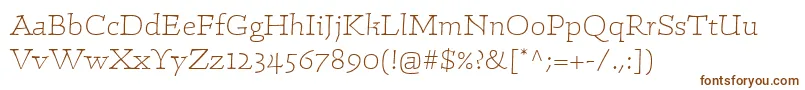 Шрифт LinotypeConradLight – коричневые шрифты