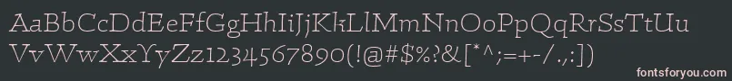 LinotypeConradLight Font – Pink Fonts on Black Background