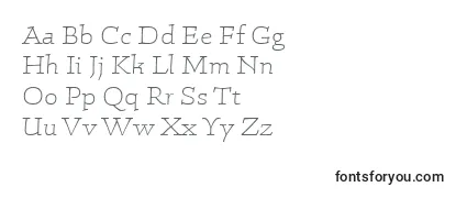 LinotypeConradLight -fontin tarkastelu