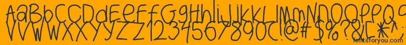 Шрифт Bigwriter – чёрные шрифты на оранжевом фоне